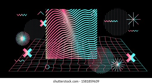 Abstract scientific and technology illustration. Artificial intelligence, cybernetics and computer science concept.