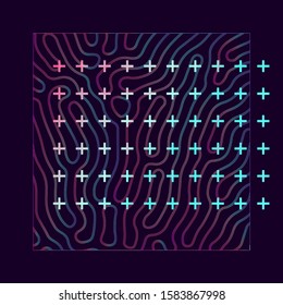 Abstract scientific and technology illustration. Artificial intelligence, cybernetics and computer science concept.