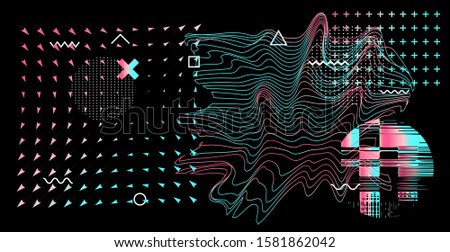 Abstract scientific and technology illustration. Artificial intelligence, cybernetics and computer science concept.