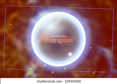 abstract scientific vector background with blurred organic shape