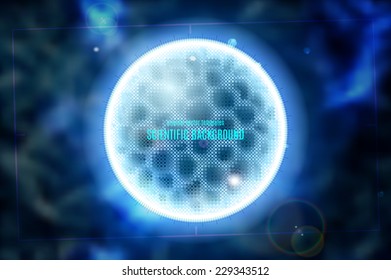 abstract scientific vector background with blurred organic shape