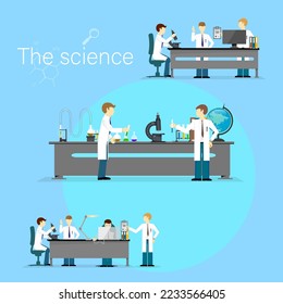 Resumen de científicos en laboratorios de investigación