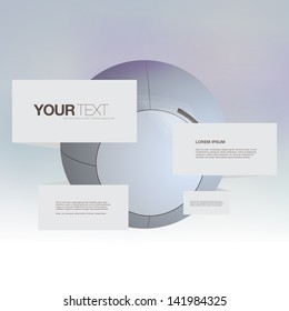 Abstract sci-fi design background with text boxes Eps 10 vector illustration