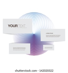 Abstract sci-fi design background with text boxes Eps 10 vector illustration