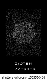 Abstract sci-fi futuristic background with sphere made of particles. Poster or cover for science, programming, technology event.