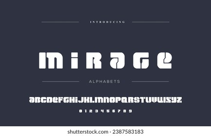 Abstract scifi modern alphabet fonts. Science fiction typography sport, technology, fashion, digital, future creative logo font. vector illustration