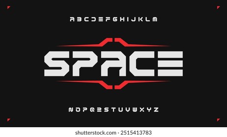 Abstract scifi modern alphabet fonts. Science fiction typography sport, technology, fashion, digital, future creative logo font. vector illustration