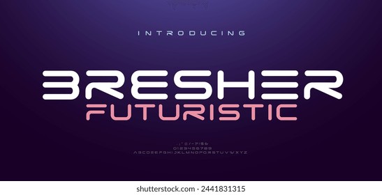 Abstract scifi modern logo alphabet font. Science futuristic typography sport, technology, fashion, digital, future creative logos fonts. vector illustration