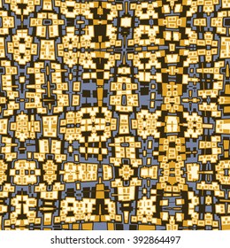 abstract sci-fi style tiles - vector seamless pattern