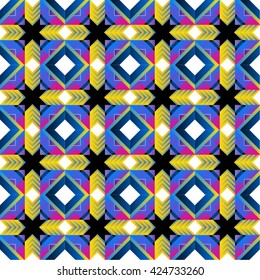 abstract sci-fi style tiles - vector seamless pattern