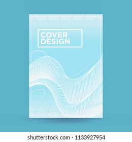 Abstract sci-fi technology cover template. Title sheet design. Can be used for brochure, poster, flyer and other branding. Futuristic illustration. Virtual reality. Abstract big data visualization. 