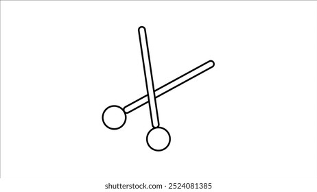 Abstrakter Scheren-Icon-Vektor auf weißem Hintergrund.