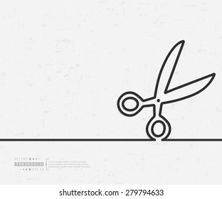 Abstract scissors vector background. For web and mobile applications, illustration template design, creative business info graphic, brochure, banner, presentation, concept poster, cover, booklet, document.