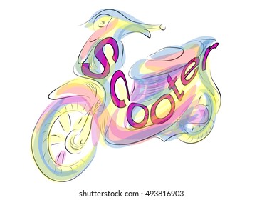 abstract scooter isolated 