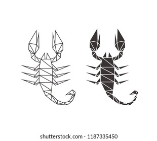 Abstract scorpio. Isolated scorpio on white background