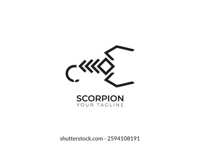 abstract scorpion logo design, scorpion abstract silhouette