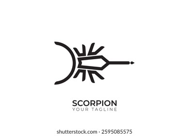 abstract scorpion logo design, scorpion abstract silhouette