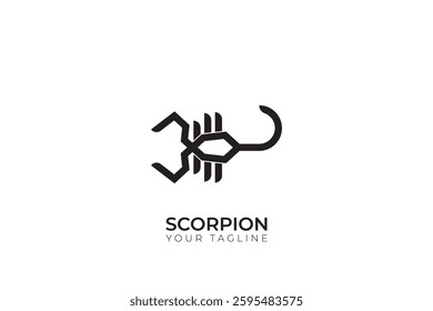 abstract scorpion logo design, scorpion abstract silhouette