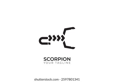 abstract scorpion logo design, scorpion abstract silhouette