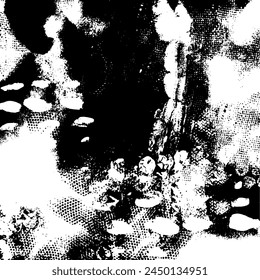 Abstraktes Scrapbook Schwarz-Weiß-kreativer handgezeichneter Hintergrund. Grunge-Grafiken universelle Verwendung