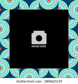 Abstract scrapbook picture frame template design