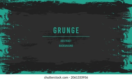 Abstract Scratch Black Gray Background With Bright Cyan Grunge Frame Design