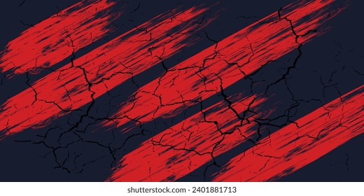Abstract Scratch Red Grunge Texture In Black Background Design