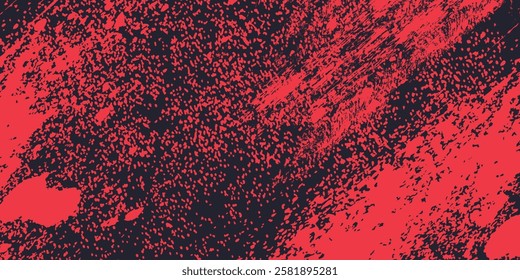 Abstract Scratch Red Grunge Texture In Black Background Design