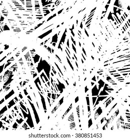 abstract scratched black ink texture and background, grunge splash, vector paint