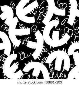 abstract scratched black ink texture or background, grunge splash, vector paint