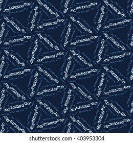 Abstract scratched tooth check. Seamless pattern.