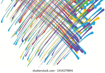 Abstract Scratches Of Colorful Lines