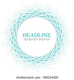 Abstract scratchy turquoise logo on white. Vector background