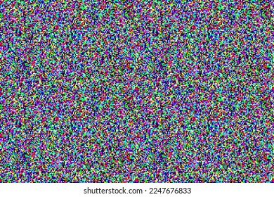 Abstract screen glitch noise. Colored Television glitch noise