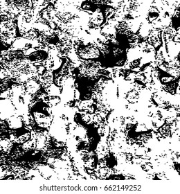 Abstract screen print texture. Black and white vector background