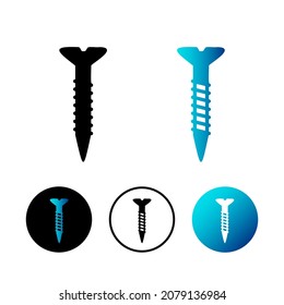 Abstract Screw Icon Illustration Flat Design