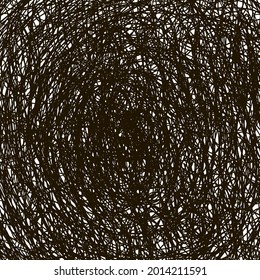 Abstract scribble, chaos doodle pattern.