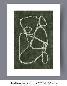 Abstract scribble chaotic postmodernism wall art print. Contemporary decorative background with postmodernism. Printable minimal abstract scribble poster. Wall artwork for interior design.