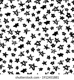 Abstract scribble doodle stars background vector illustration