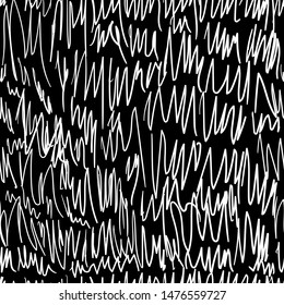 Abstract scribble Hand drawn scrawl sketch Сhaos doodle seamless pattern