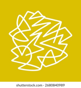 Abstrakte Scribble-Karte von Andorra. Minimalistisches Vektordesign für Reise-, Kultur- und Kreativprojekte.