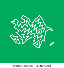 Abstract Scribble Map of Azerbaijan. Minimalist vector design for travel, culture, and creative projects.