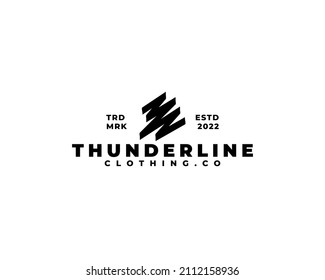 Abstract scribble thunder logo concept vector illustration