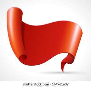 Abstract scroll paper as speech bubble vector background eps 10