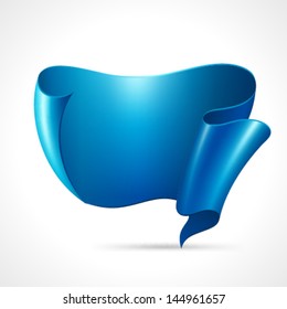 Abstract scroll paper as speech bubble vector background eps 10