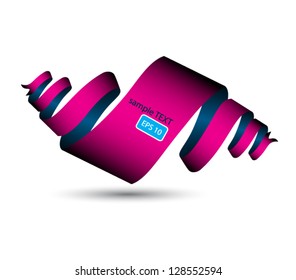 Abstract scroll paper vector background