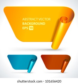 Abstract scroll papers vector background eps 10