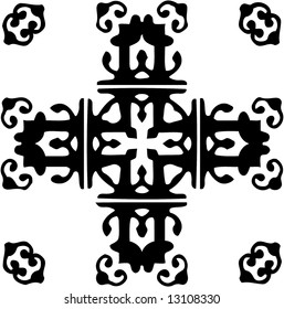 abstract scrolling cross