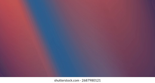 Abstract Sea background. Deep Blue, orange and red color vector banner. Pastel gradient pattern. 