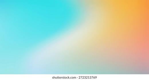 Abstrakter Meereshintergrund. Deep Blue, orange und rot Farbe Vektorbanner. Pastellfarbverlauf. Unscharfes Licht Fuzz bunten Farbverlauf Hintergrund. Vektor weiche horizontale Hintergrund